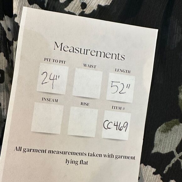 H&M Blogger Long Chiffon Dress Black Floral Large - Picture 14 of 14